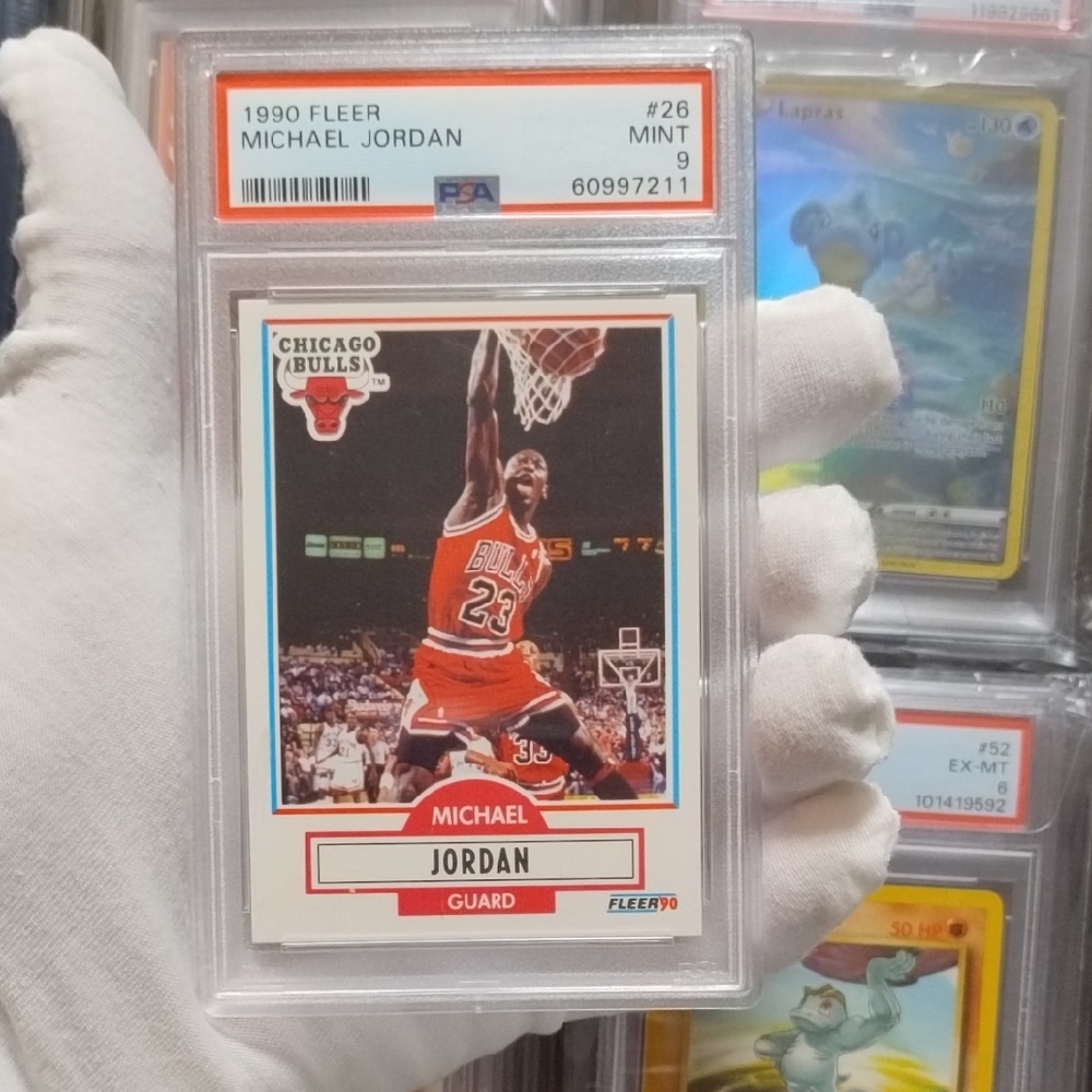 1990 Fleer Michael Jordan Trading Card - Red and White